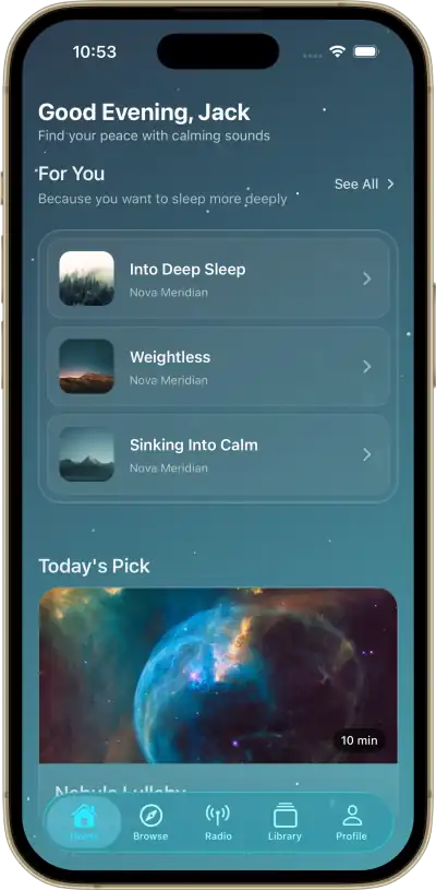 Calming Galaxy home screen